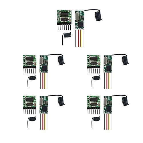 QIACHIP 433Mhz Universal Wireless Remote Control Light Switches Rf Receiver Module and 4Ch Transmitter