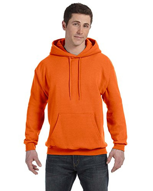 Hanes 78 Oz EcoSmart 50/50 Pullover Hood - Orange - M - -Style  P170 - Original Label-