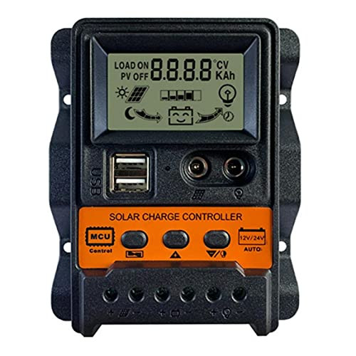 Solar Charge Controller 12V 24V 10A Solar Panel Intelligent Regulator Dual DC USB Port Output