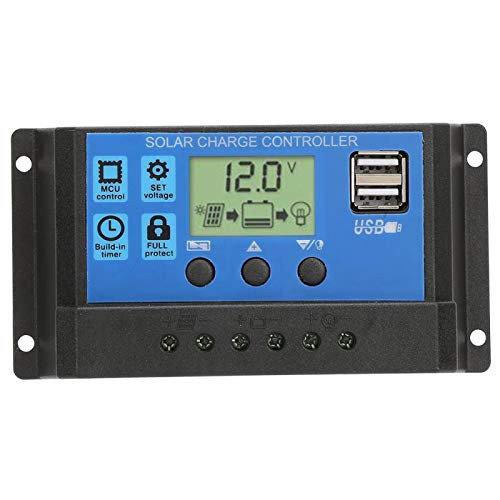 Solar Charge Controller Solar Panel Controller with USB Port Solar Charge Charging Controller Renewable Energy Controllers-10A-