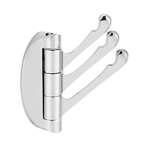 Delaman Swivel Hook Heavy Duty Folding Swing Arm Triple Coat Hook with Multi Three Foldable Arms Towel Clothes Hanger