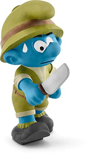 Schleich North America Jungle Smurf Toy Figure, Adventurer