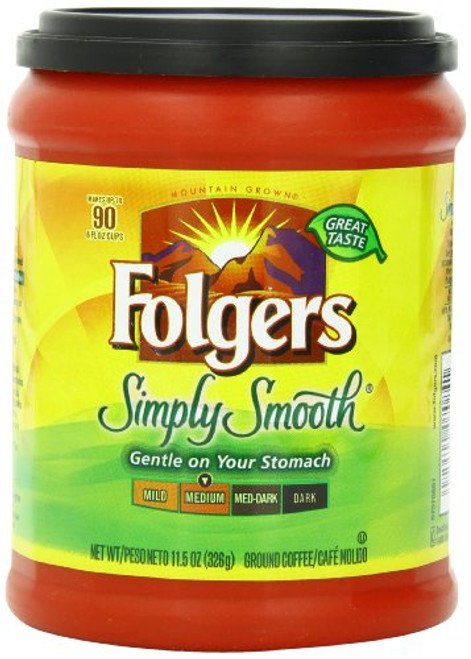Folgers Simply Smooth Ground Coffee, Medium Roast, 11.5 Ounce (Pack of 6) Folgers Simply Smooth Ground Coffee, Medium Roast, 11.5 Ounce (Pack of 6)