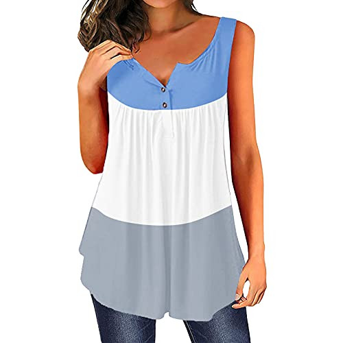 Women's Summer Tank Tops Sleeveless Ruffle Button V-neck Vest Blouse Casual Loose Gradient Print Tie Dye Tanks Women's Summer Tank Tops Sleeveless Ruffle Button V-neck Vest Blouse Casual Loose Gradient Print Tie Dye Tanks