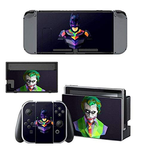 Nintendo Switch Skin Set Super Hero HD Printing Faceplate Protective for Console, Controller Skin Decal Only Nintendo Switch