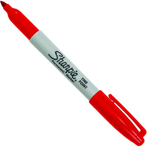 Partners Brand PMK301RD Sharpie Fine Point Permanent Markers, Red (Pack of 12)
