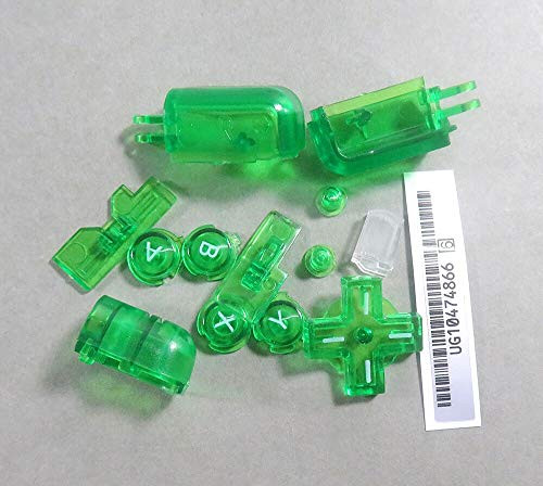 GGZone A B X Y L R D Pad Cross Button Full Button Set Replacement for Nintendo DS Lite NDSL Buttons Console -Clear Green-
