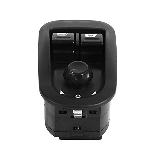 Qiilu Electric Window Lifter Button Professional Side Mirror Control Switch for Citroen Peugeot 206