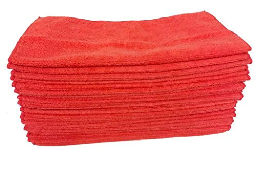 Atlas Microfiber Red Washing  and  Cleaning Cloth - 24-Pack