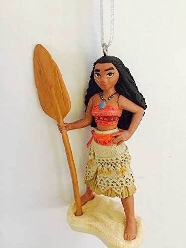 Disney Princess Moana Girl Holiday Christmas Tree Ornament PVC Figure 3.5" Figurine