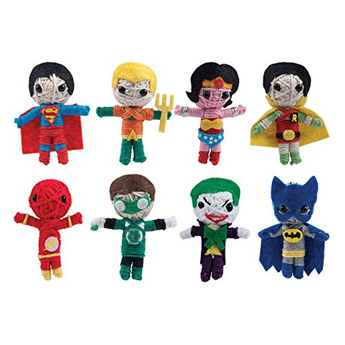 DC Comics String dolls Set of 8 - Batman and Robin, SuperMan, The Flash, Wonder Woman, Green Lantern, The Joker, and more...-