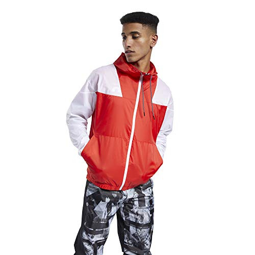 Reebok Workout Ready Meet You There Full Zip Jacket, Instinct Red/White, 3XL