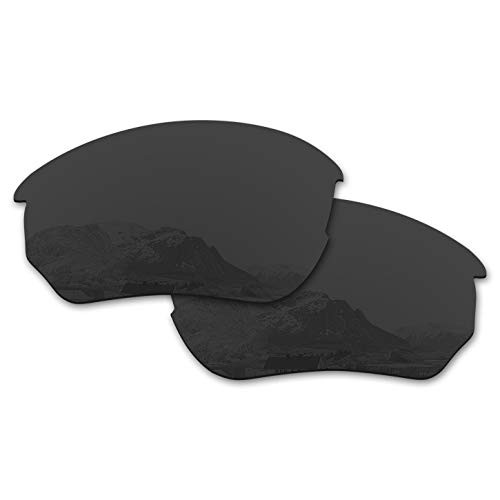 Puzzley Mirror Polarized Replacement Lenses for Oakley Flak Beta OO9363 Sunglasses - Retro Black Polarized