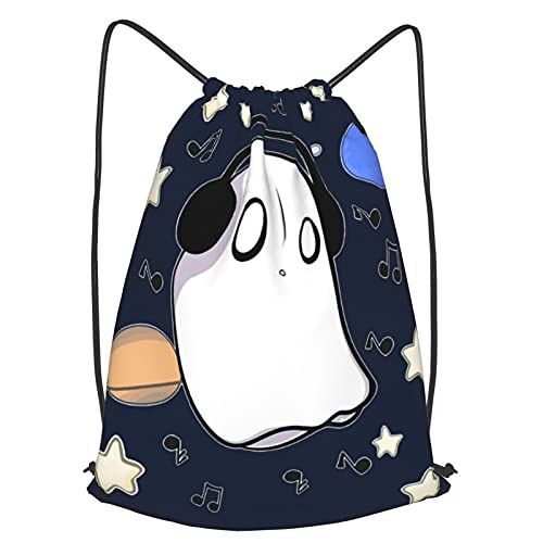 Undertale Napstablook Drawstring Backpack Lightweight Sport Gym Waterproof Yoga