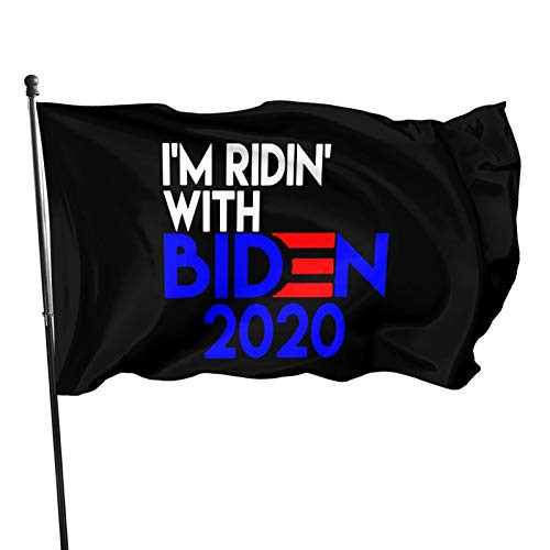 QFLQ Ridin with Biden - 2020 Election 3x5 ft Double Stitch Around The Edge with Two Brass Buttonholes