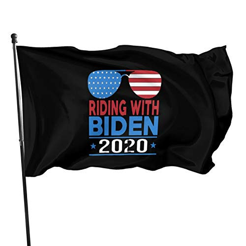 QFLQ Ridin with Biden Cool Uncle Joe USA Aviator Vote 3x5 ft Double Stitch Around The Edge with Two Brass Buttonholes