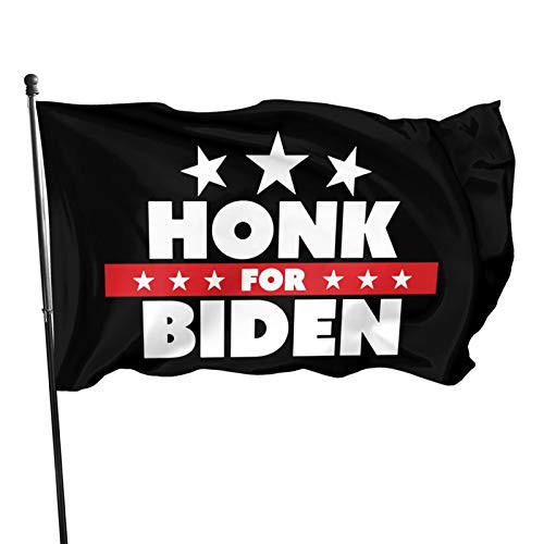 QFLQ Honk for Biden 3x5 ft Double Stitch Around The Edge with Two Brass Buttonholes