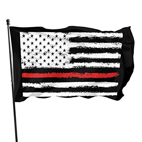 QFLQ Fireman Flag 3x5 ft Double Stitch Around The Edge with Two Brass Buttonholes