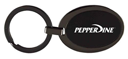 LXG, Inc. Matte Black Oval Keychain - Pepperdine Waves