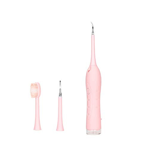 Electric Dental Calculus Remover, High-Frequency Vibration Tartar Scraper Tartar Remover for Dental Calculus, Tartar, Tooth Stains, Plaque Removal, 3 Adjustable Modes, Powered by USB -Pink-