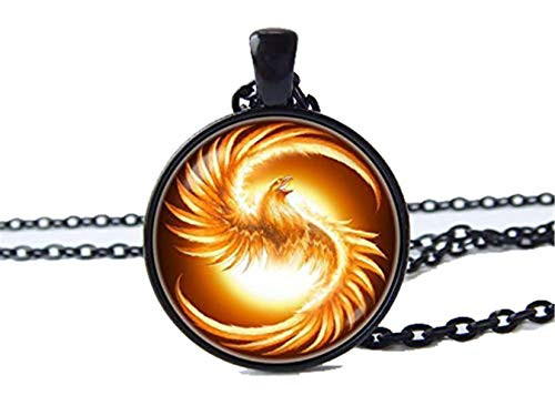 Phoenix bird necklace Fantasy jewelry Phoenix necklace Firebird Phoenix pendant Phoenix jewelry Fantasy bird Phoenix rising Phoenix wings ?key chain or necklace