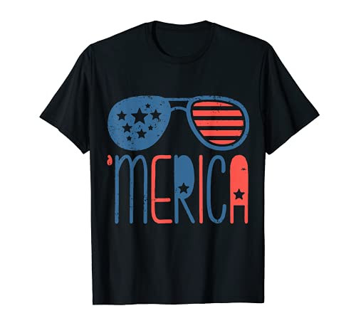 Merica American Flag Aviators Toddler TShirt 4th July T-Shirt Merica American Flag Aviators Toddler TShirt 4th July T-Shirt