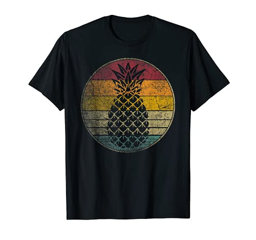 Pineapple Fruit Retro Style Vintage Distressed 70s 80s Gift T-Shirt