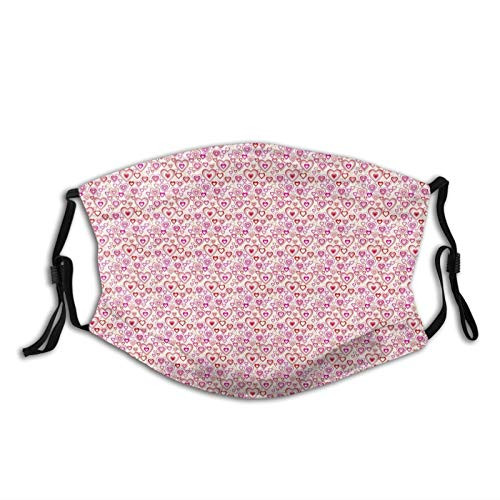 Women Men Boys Girls Dustproof,Love Heart Figures Valentines Anniversary Engagement Celebration Theme Half Face Mouth Mask Breathable Mouth Muffle For, Travel, Outdoor Women Men Boys Girls Dustproof,Love Heart Figures Valentines Anniversary Engagement Celebration Theme Half Face Mouth Mask Breathable Mouth Muffle For, Travel, Outdoor