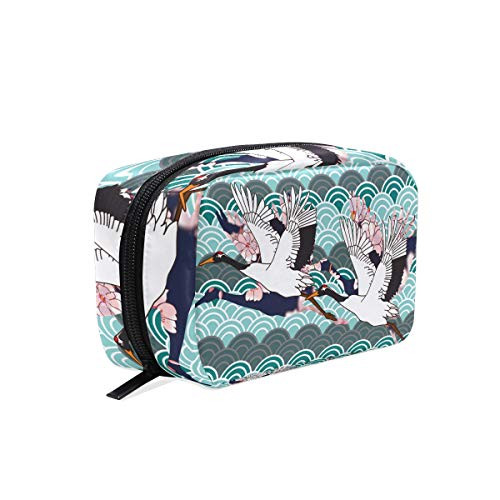 Unicey Cloud Red-Crowned Crane Makeup Bags Portable Tote Cosmetics Bag Travel Cosmetic Organizer Toiletry Bag Make-up Cases for Women