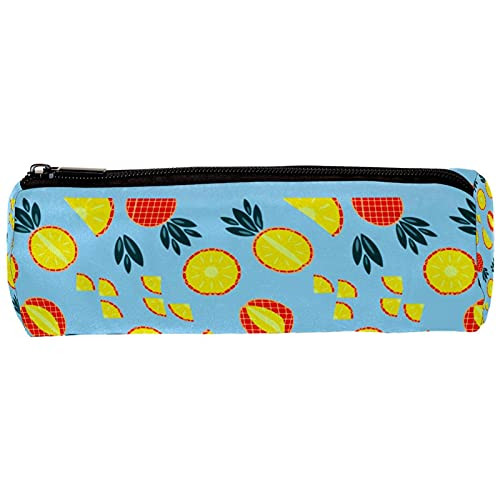 imobaby Pineapple Blue Pencil Cases Pen Zipper Bag Cosmetic Pouch for Women Teen Girl Boy Students