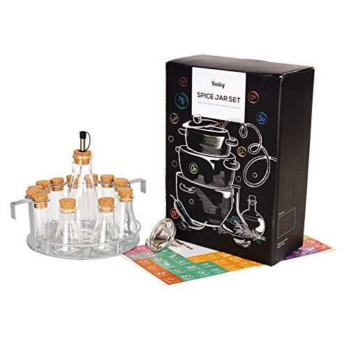 Test Tube Spice Rack Set - Science Organizer for Seasoning & Spices - Kitchen Gift Set for Geeks Chemists Scientists