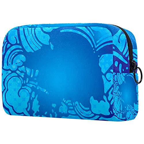 Sky Blue -7.3x3x5.1in- Cosmetic Makeup Case Beauty Bag Cosmetic Bag for Women Tote Travel Cosmetic Pocket Handbag Sky Blue -7.3x3x5.1in- Cosmetic Makeup Case Beauty Bag Cosmetic Bag for Women Tote Travel Cosmetic Pocket Handbag