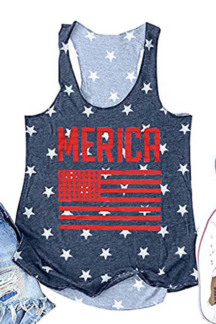 JINTING American Flag Tank Top Women 4th of July Camo Patriotic USA Racerback Tank Sleeveless Tee Shirt -Navy Blue, X-Large, x-l- JINTING American Flag Tank Top Women 4th of July Camo Patriotic USA Racerback Tank Sleeveless Tee Shirt -Navy Blue, X-Large, x-l-