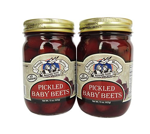 Amish Wedding All Natural Pickled Baby Beets 15 Ounces -Pack of 2-
