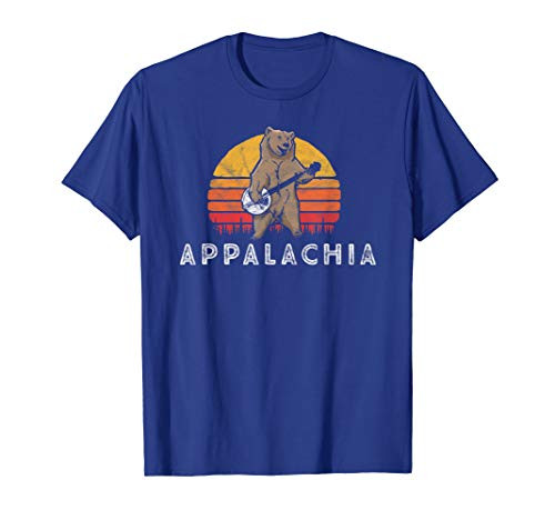 Appalachia Bluegrass Banjo Bear Funny Retro T-Shirt Appalachia Bluegrass Banjo Bear Funny Retro T-Shirt