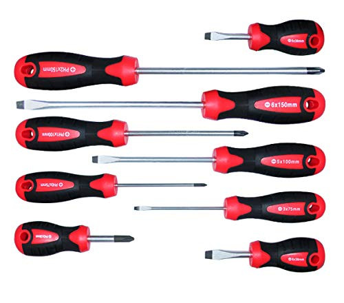 9 PCS Magnetic Screwdriver Sets with a Supper Magnet, BOLTHO Magnetic Screwdriver Sets with Case Includes Flat/Phillips Precision Screwdrivers for Repairing Home Improvement Craft