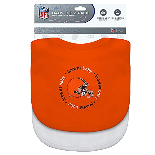 MasterPieces Baby Fanatic NFL Cleveland Browns 2-Pack Bibs, One Size, Team Color MasterPieces Baby Fanatic NFL Cleveland Browns 2-Pack Bibs, One Size, Team Color