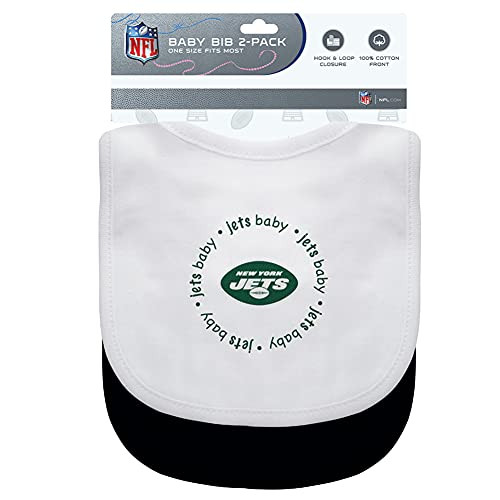 MasterPieces Baby Fanatic NFL New York Jets 2-Pack Bibs, One Size, Team Color MasterPieces Baby Fanatic NFL New York Jets 2-Pack Bibs, One Size, Team Color