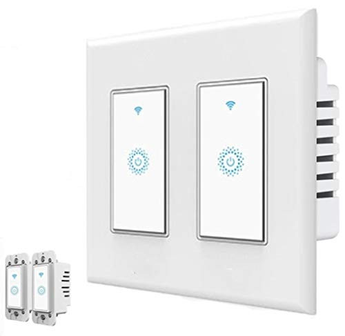 Nexete Smart Wi-Fi Wall Light Switch Works With Amazon Alexa Google Assistant & IFTTT ,Remote Control, Timing Function No Hub Required (smart light switch 2-Pack?