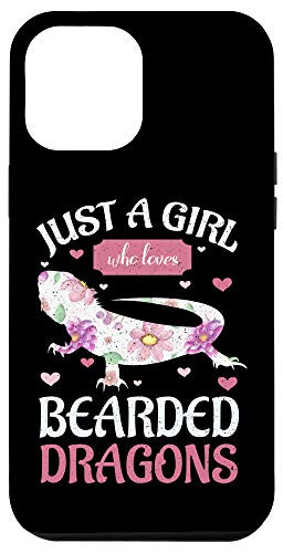 iPhone 12 Pro Max Bearded Dragon Just A Girl Womens Lizard And Reptile Gift Case
