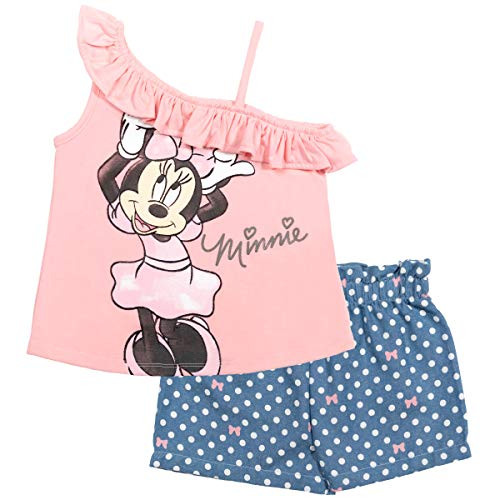 Disney Minnie Mouse Toddler Girls Sleeveless T-Shirt and Shorts Set Light Pink 3T Disney Minnie Mouse Toddler Girls Sleeveless T-Shirt and Shorts Set Light Pink 3T
