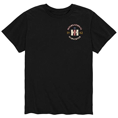 IH American Farmer - CASE IH International Harvester Men's Short Sleeve Graphic T-Shirt Black IH American Farmer - CASE IH International Harvester Men's Short Sleeve Graphic T-Shirt Black