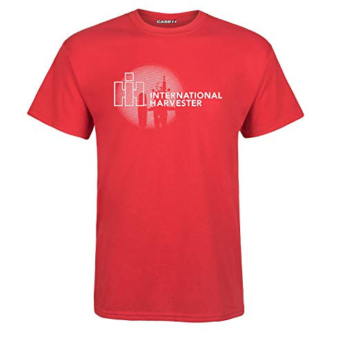 IH Logo Line - CASE IH International Harvester Men's Short Sleeve Graphic T-Shirt Red IH Logo Line - CASE IH International Harvester Men's Short Sleeve Graphic T-Shirt Red