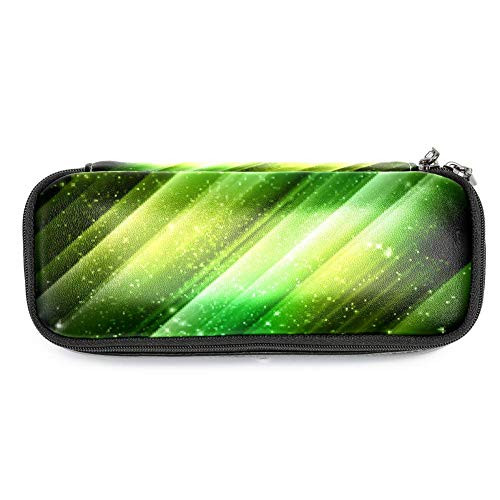 Pencil Case Green Aurora Pen Case Big Capacity Desk Organizer with Zipper for School  and  Office Supplies 7.5x3x1.5in