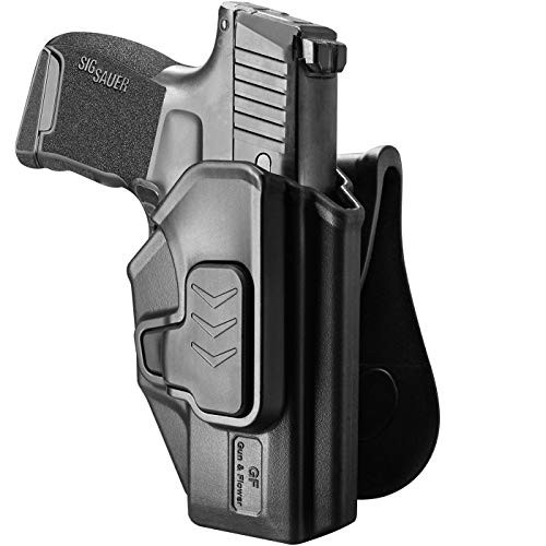 P365 Holster, OWB Polymer Holster Compatible With Sig P365/P365 SAS/P365 Micro-Compact.Paddle Holsters Outside Waistband For 9mm Gun Holsters,P365 Gun Holster for men/women- Adj. Cant