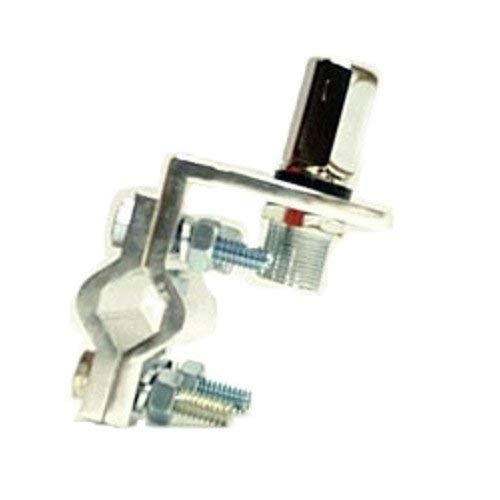 Pro Trucker Aluminum Double Groove Mirror Mount 4-Bolt Design Includes SO-239 Stud for CB Radio Antenna