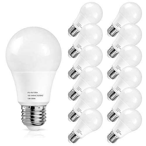 A19 LED Light Bulbs 1500 Lumens, Petronius 100-125 Watt Equivalent LED Bulbs, 3000K Soft White, Non Dimmable, Medium Screw Base (E26), CRI80+, Pack of 12