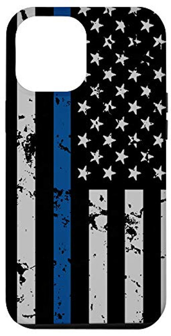 iPhone 12 Pro Max American Police Flag Thin Blue Line LEO Support Case
