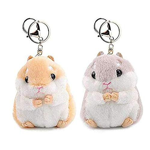 Set of 2 Cute Hamster Plush Keychain Stuffed Animals Keyring Charm Handbag Pendant Set of 2 Cute Hamster Plush Keychain Stuffed Animals Keyring Charm Handbag Pendant