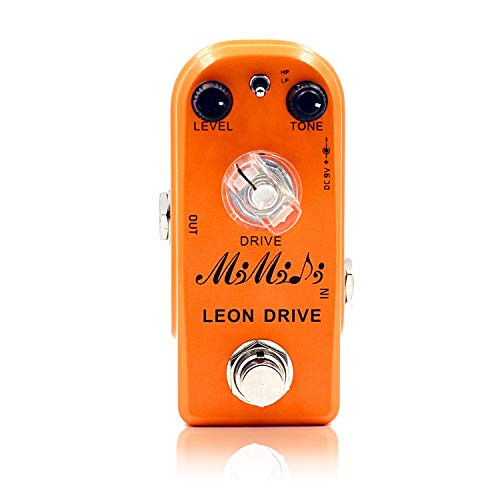 Overdrive Guitar Effect Pedal, MIMIDI Mini Leon Drive Guitar Pedal with True Bypass -M16 Leon Drive Orange-